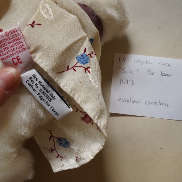 TY - beanie baby - suki the bear (1993) - Picture 3 of 3